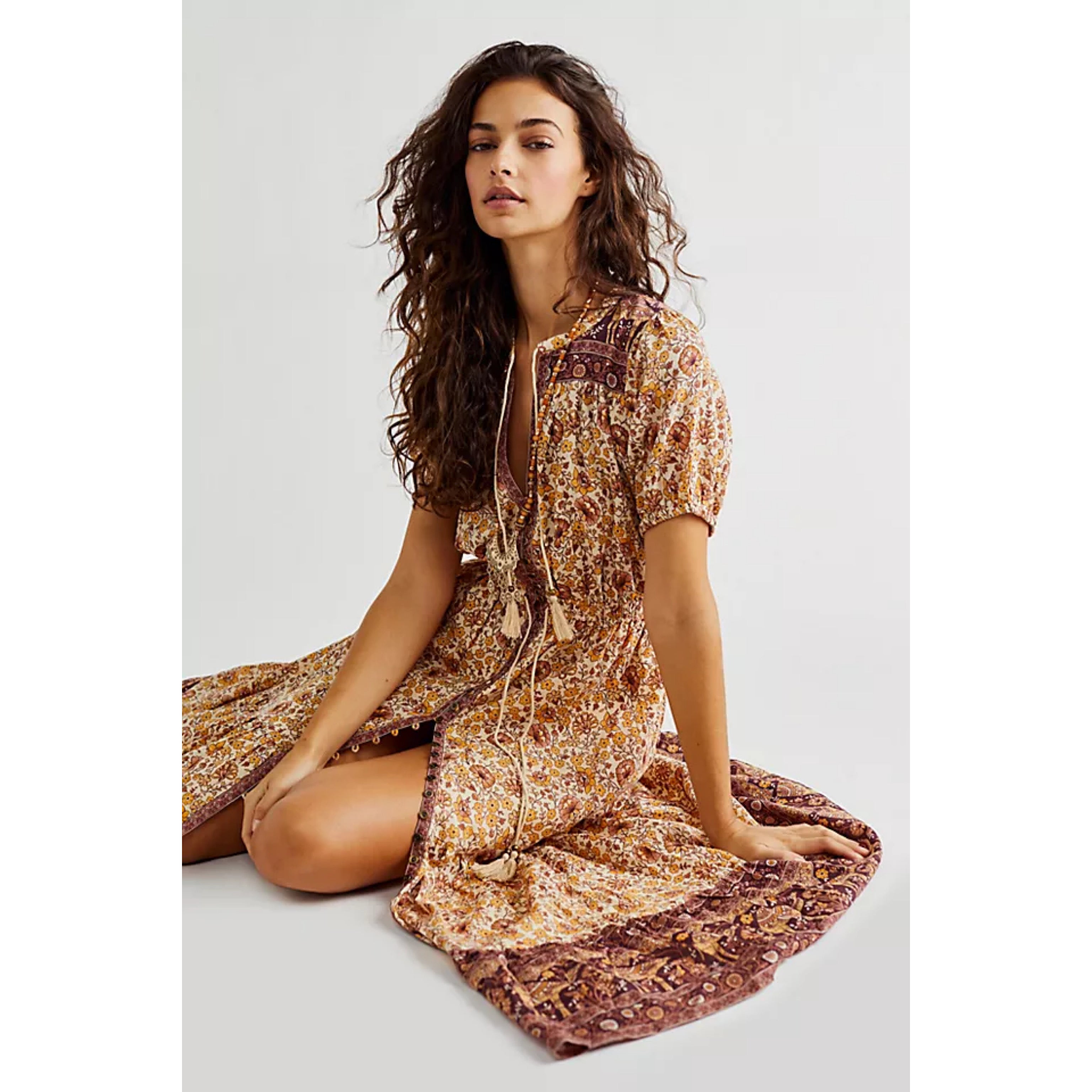 Spell & The Gypsy cinnamon print dress, size M