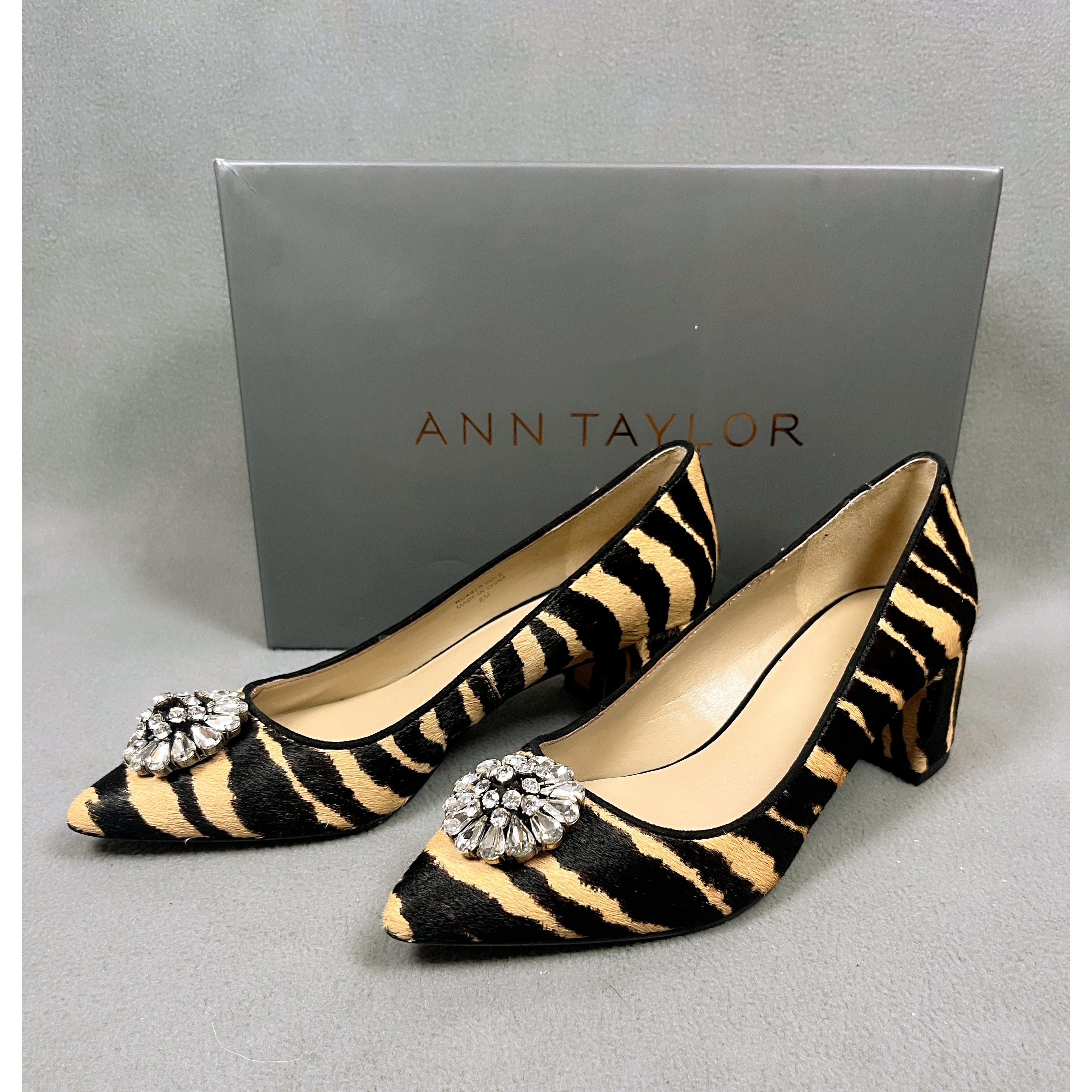 Ann Taylor animal print shoes, size 6, NEW IN BOX!
