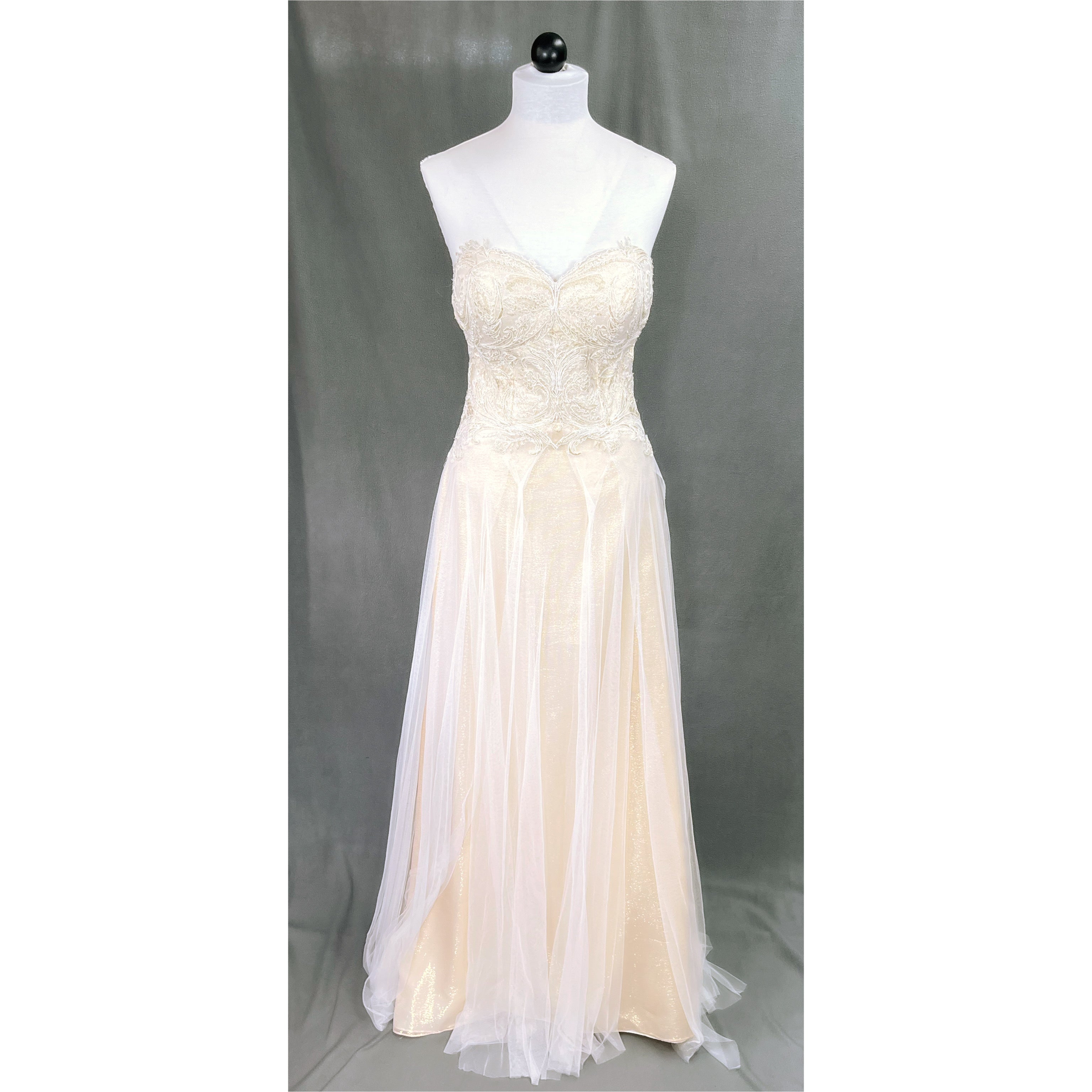 Love Marley gold and ivory dress, size 10