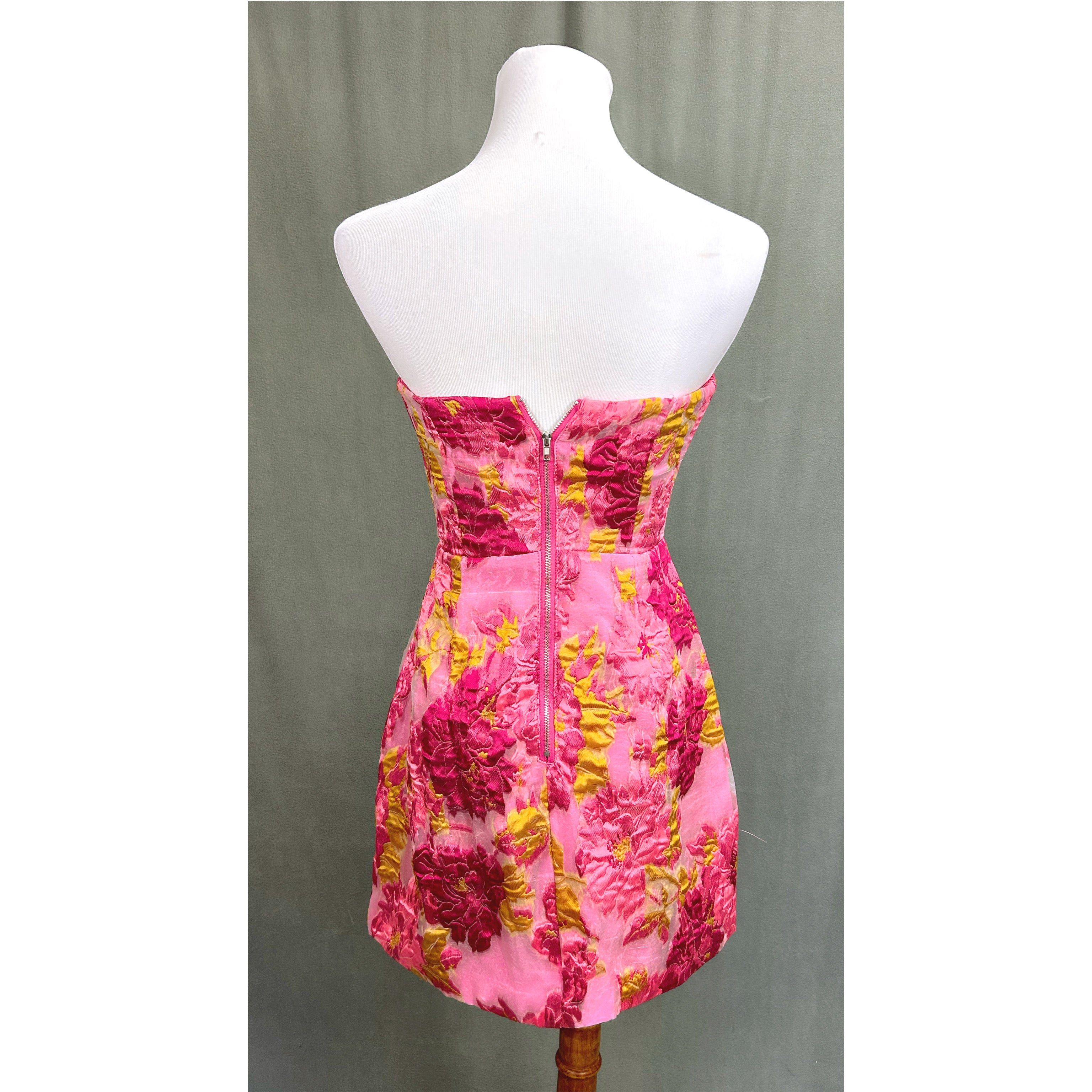 Showpo pink print dress, size 4