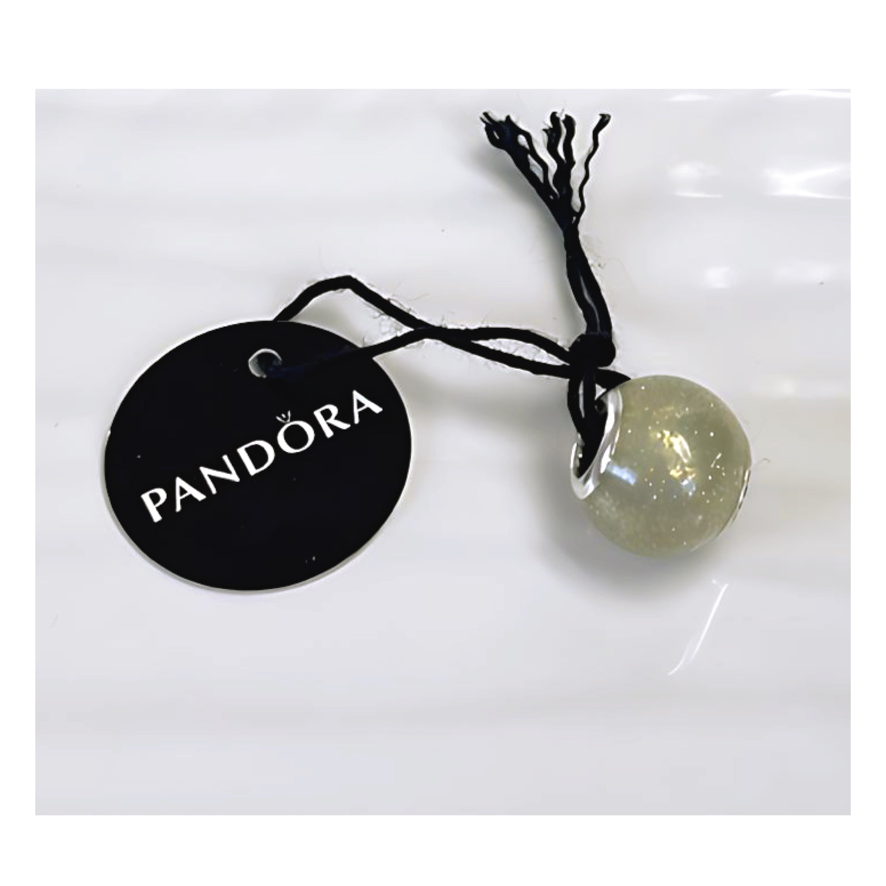 Pandora golden enamel glitter ball charm