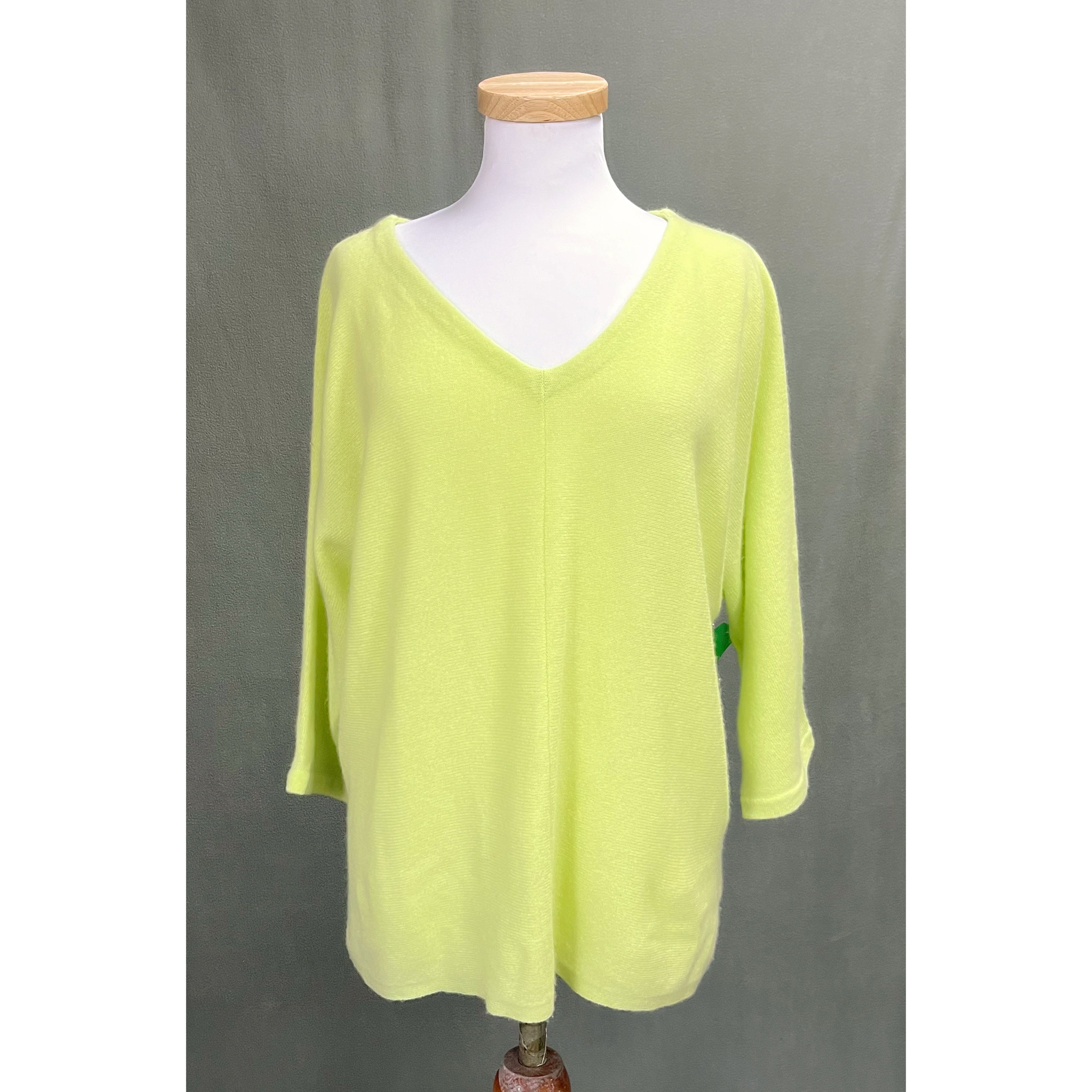 Pure lime cashmere sweater, size 12