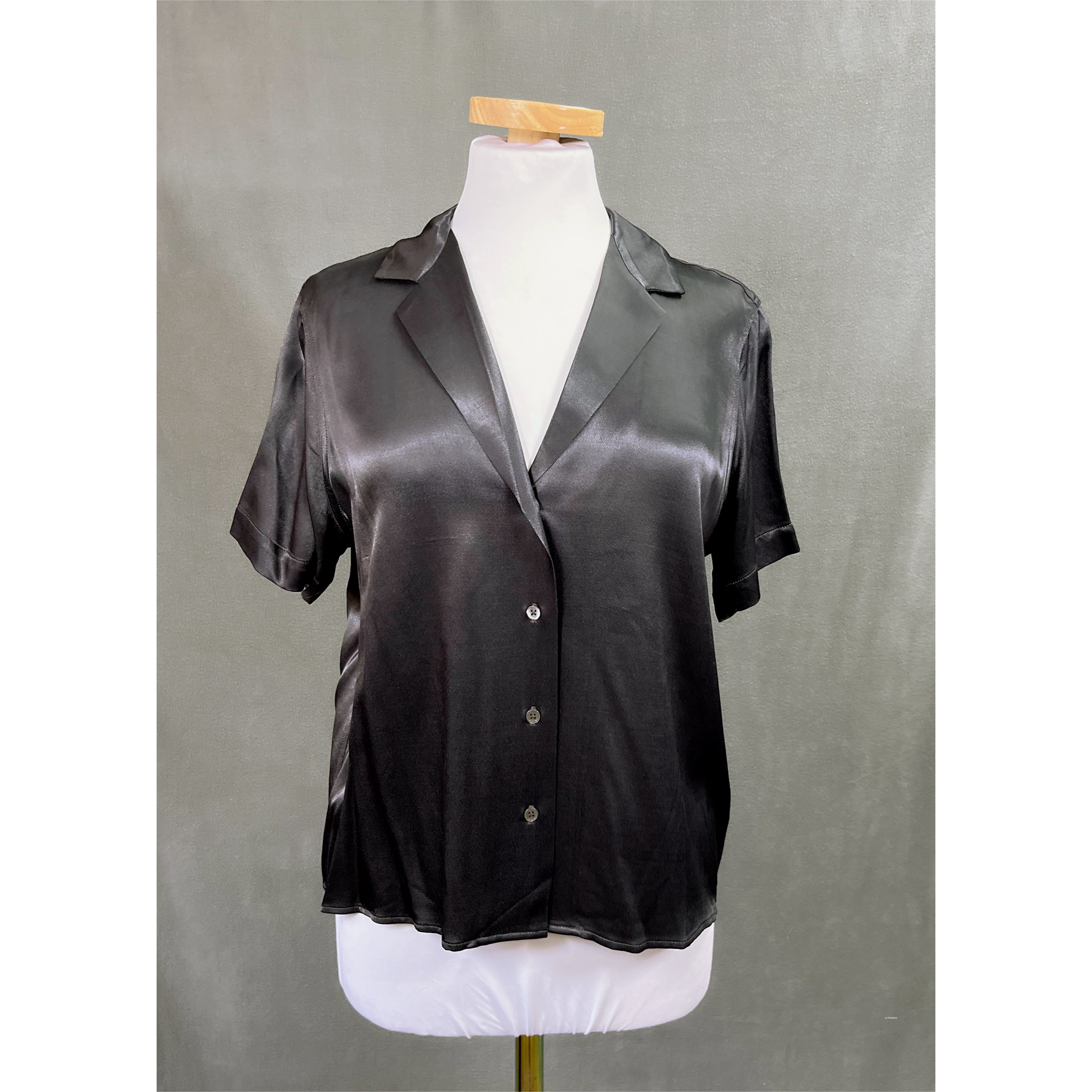 Rails black satin blouse, size S, NEW WITH TAGS!