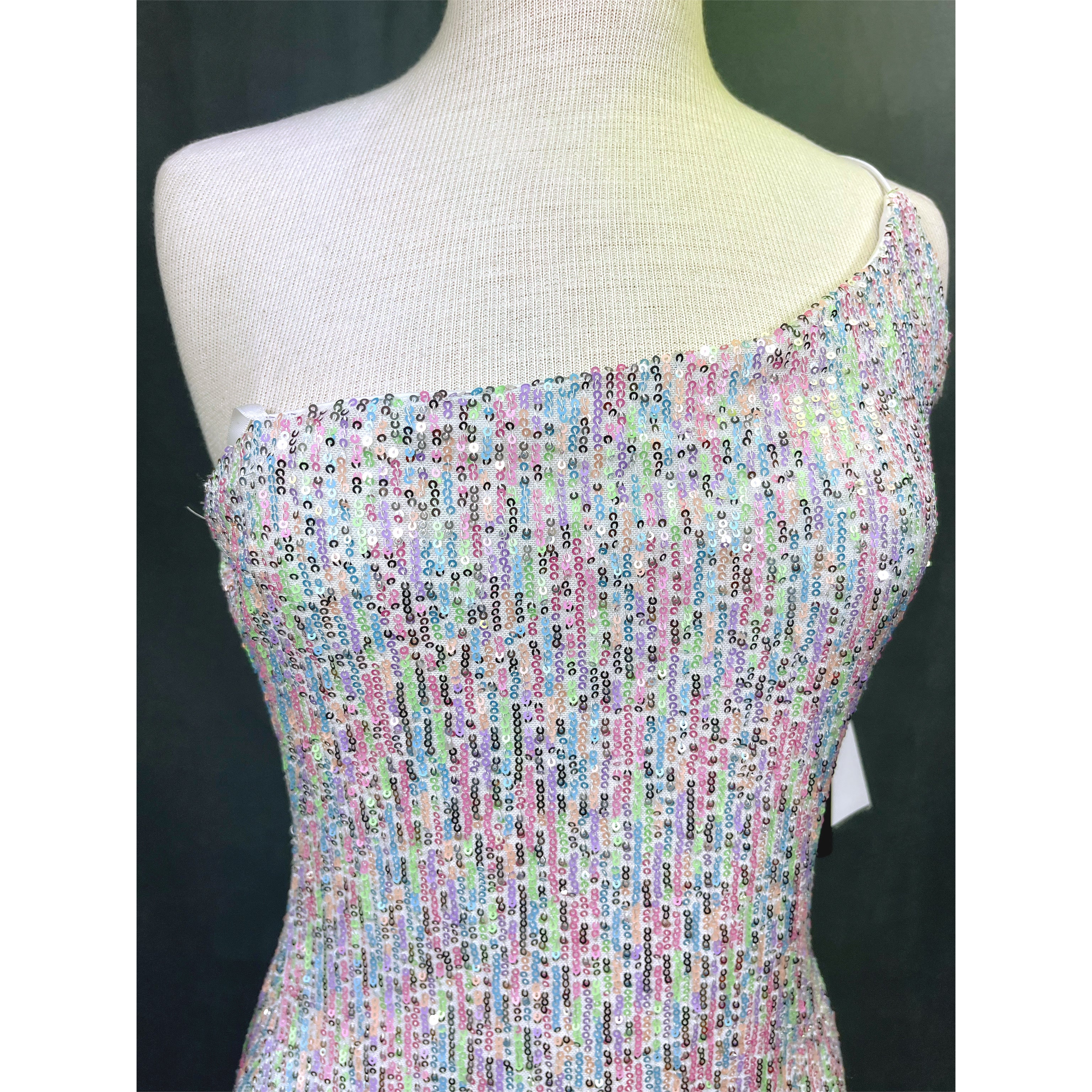 City Vibe white & pastel sequin dress, size XL, NEW WITH TAGS!