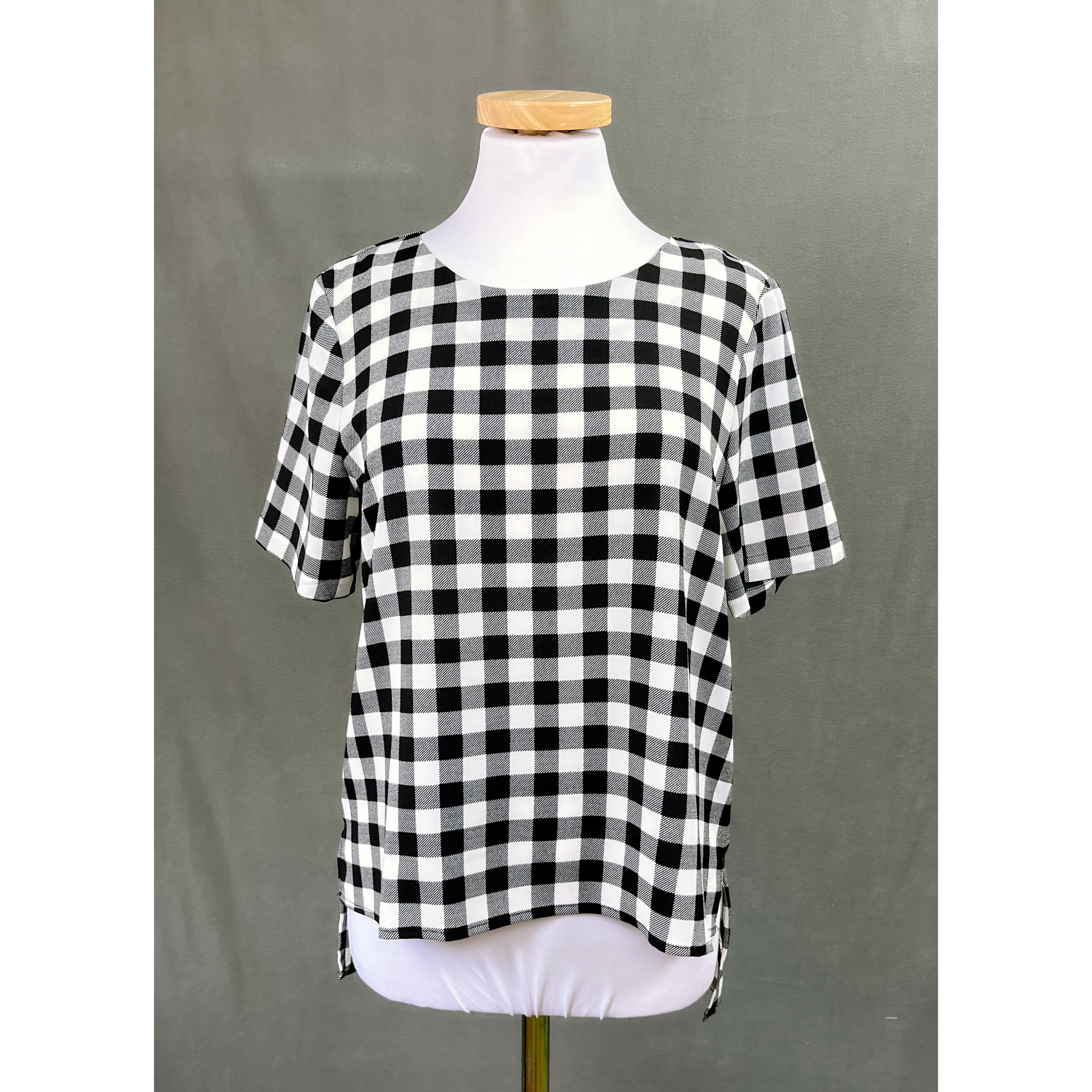 Sanctuary black & white check blouse, size S, NEW WITH TAGS!