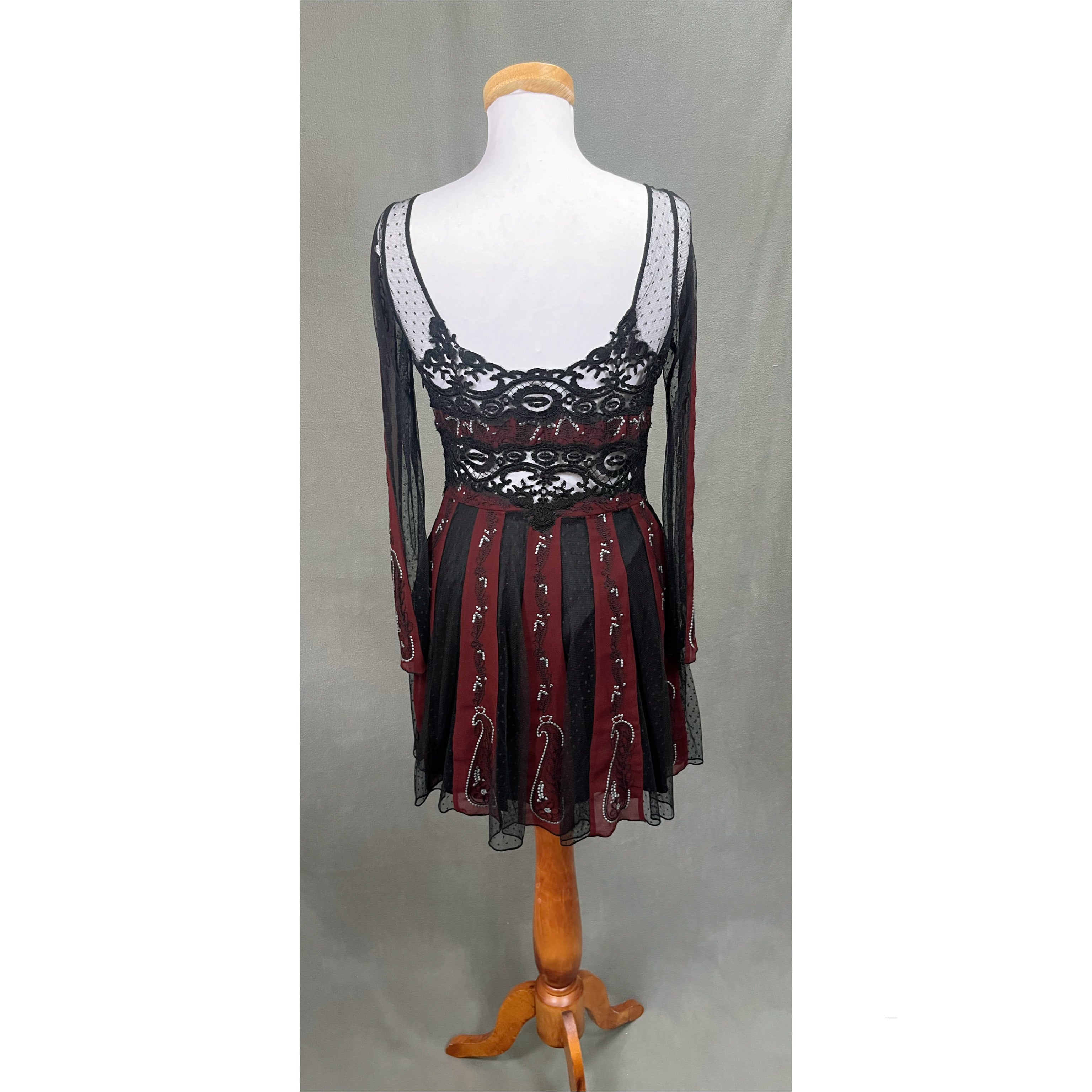 Free People black and wine dress, size 4