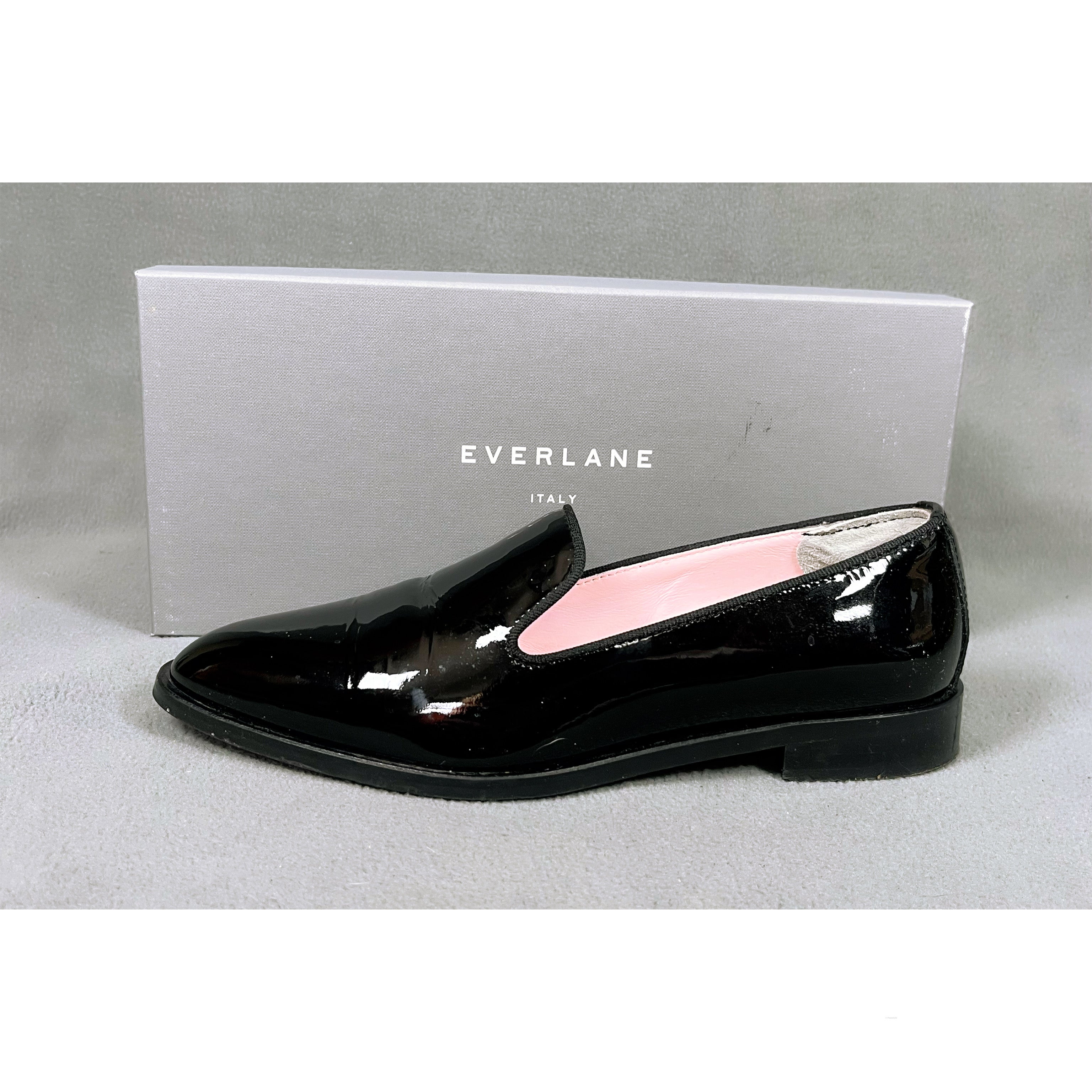 Everlane black patent loafer, size 7.5