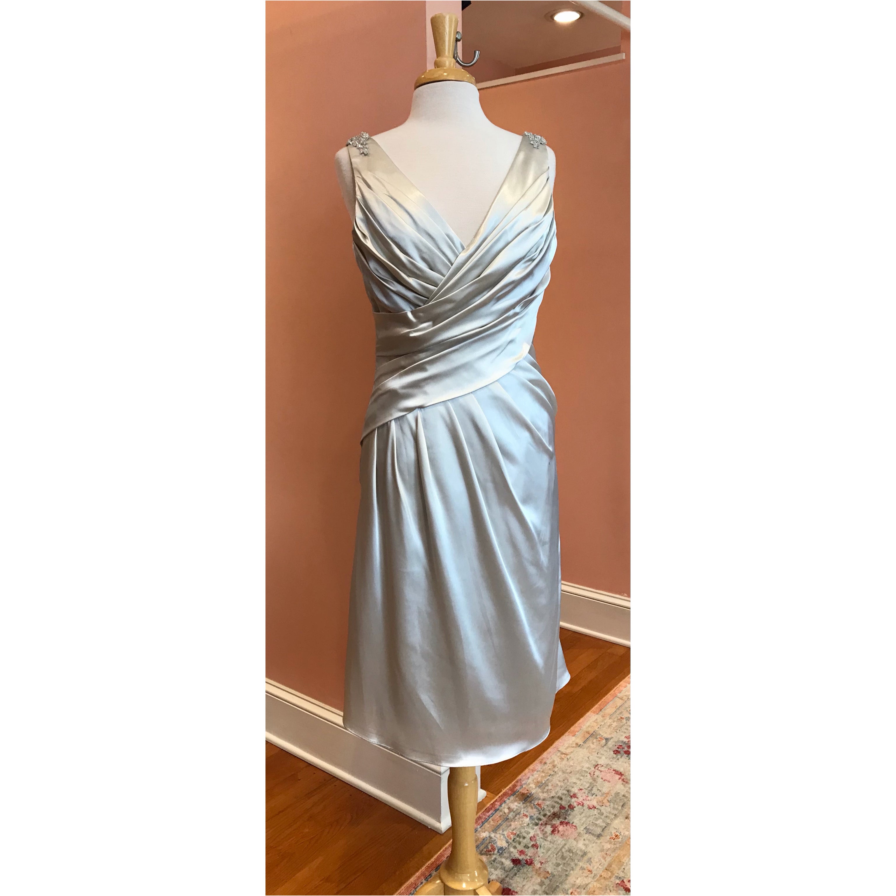 Sophia Tolli silver dress, size 16, NEW WITH TAGS!