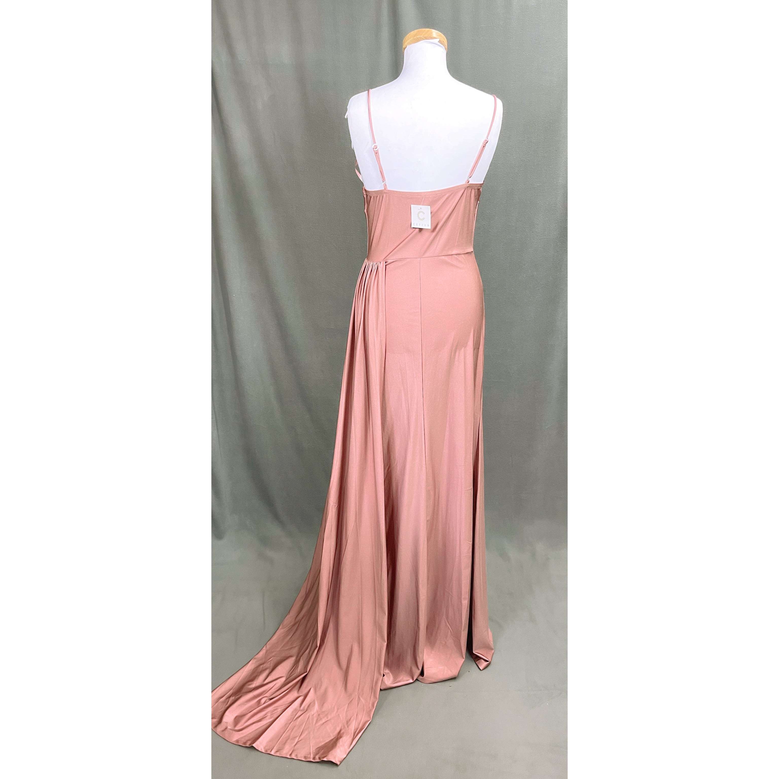 Cefian blush dress with train, sizes M & L, NEW WITH TAGS!