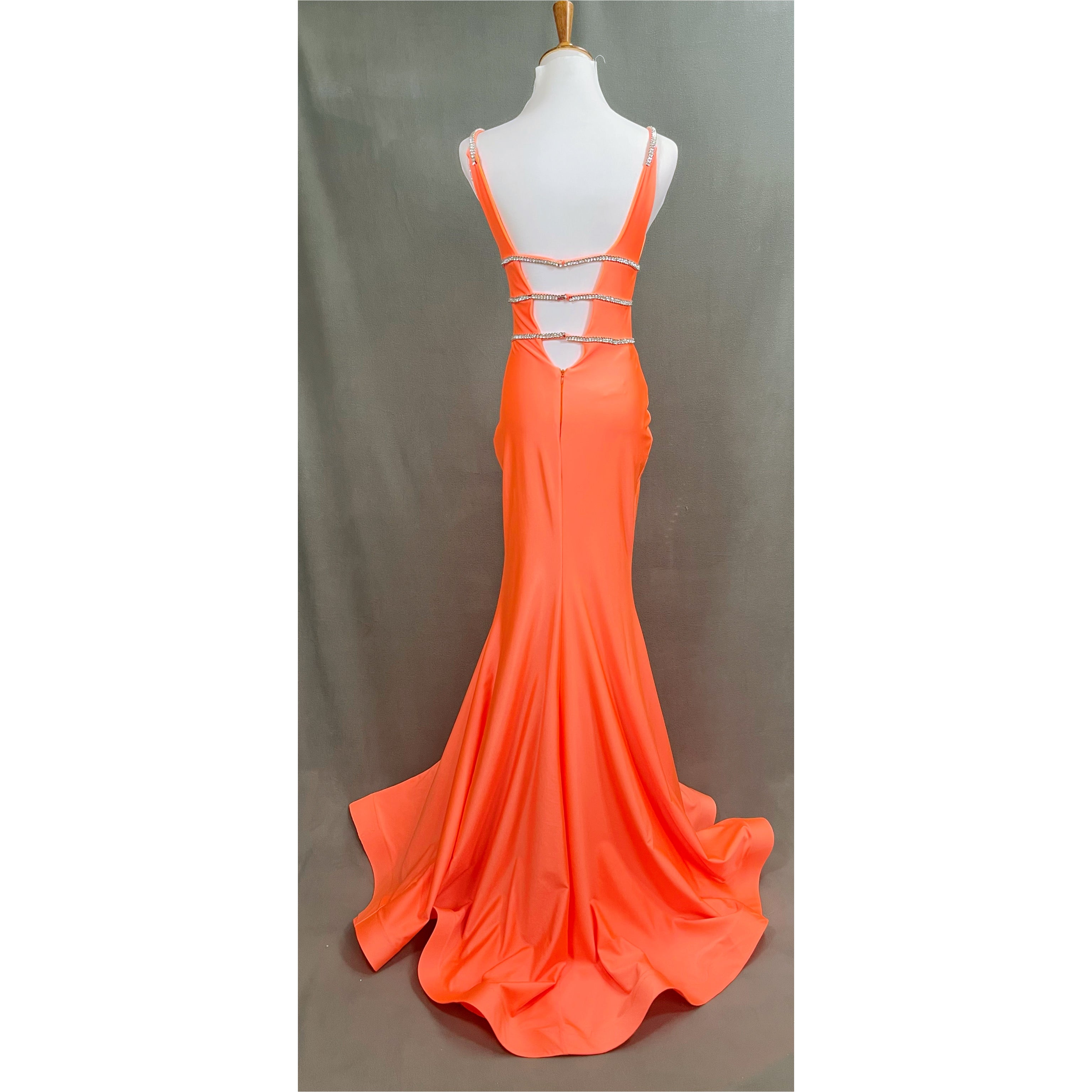Jessica Angel neon orange dress, size S