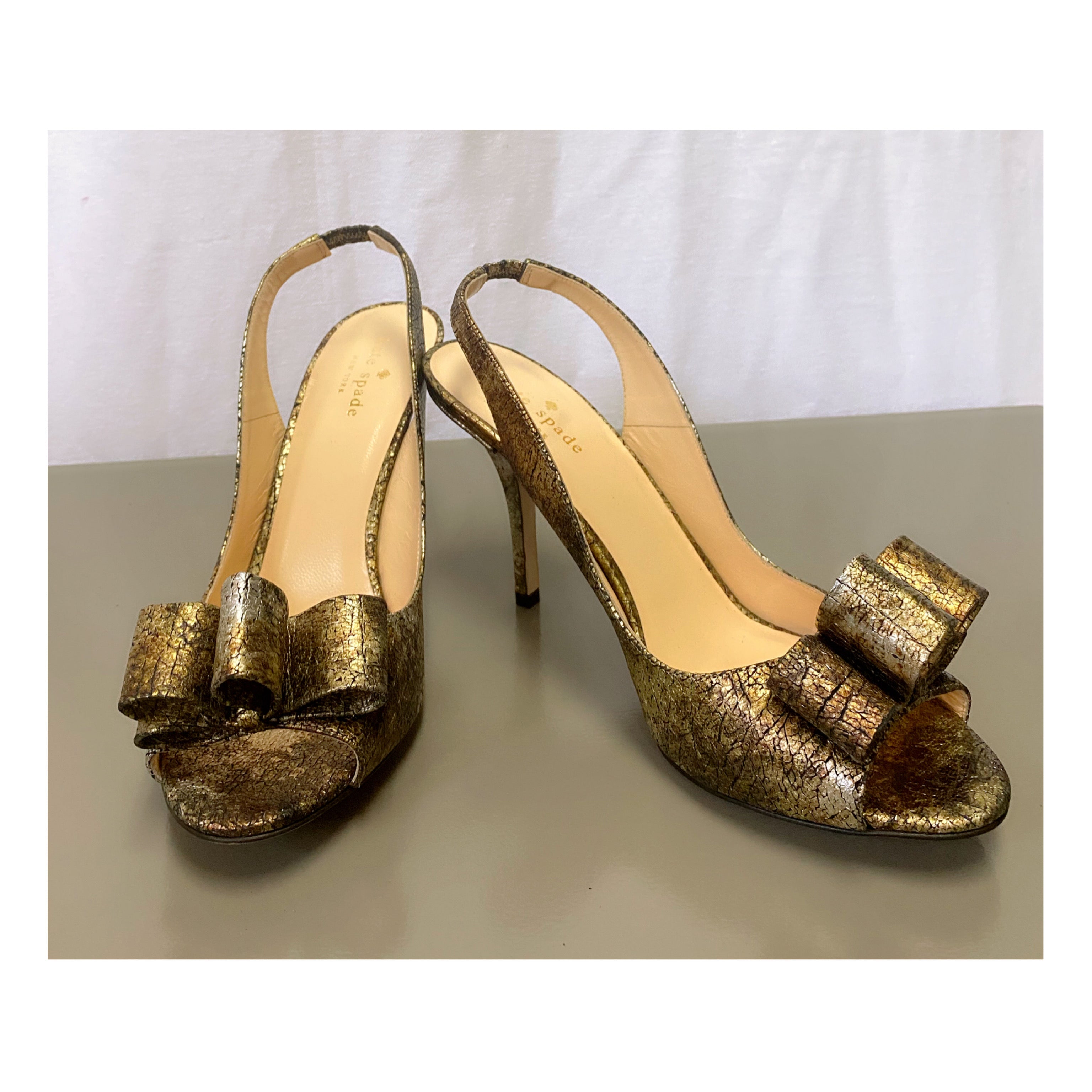 Kate Spade Charm bronze metallic shoes, sizes 7 and 8.5, NEW IN BOX!