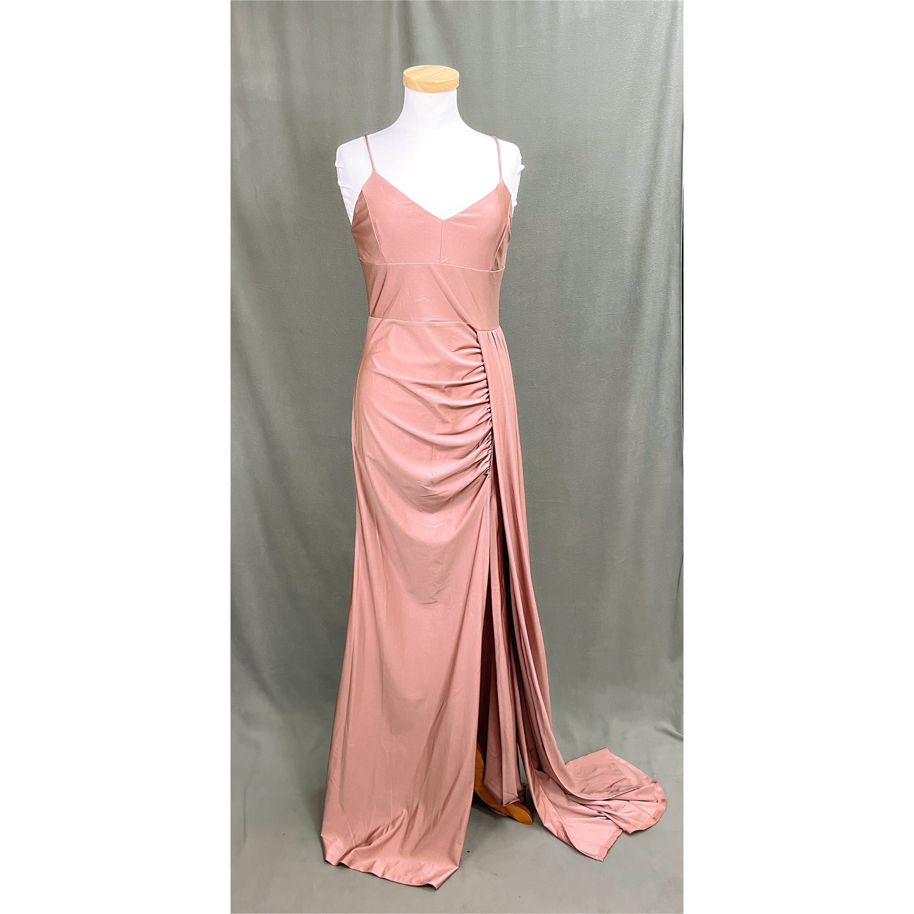 Cefian blush dress with train, size M. NEW WITH TAGS!