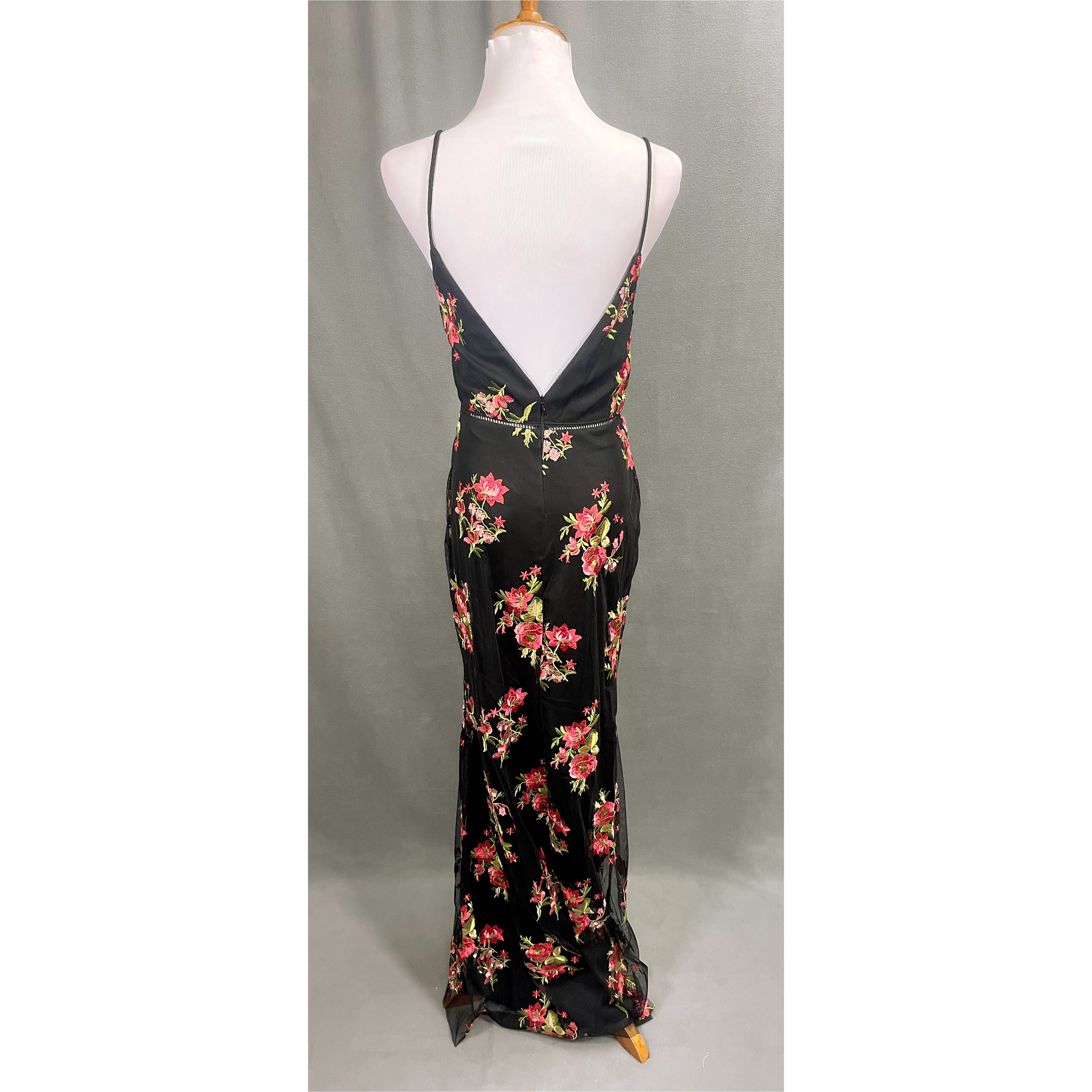 Gianni Bini black floral dress, size S, NEW WITH TAGS!