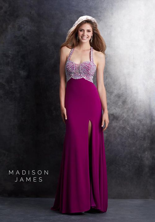 Madison James magenta dress, size 8, NEW!
